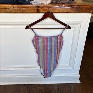 summersalt Multicolor Striped One-Piece Swimsuit